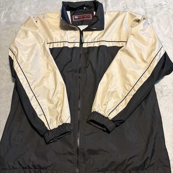 Kenpo Other - Kenpo Jacket Mens L Black Beige Windbreaker Full Zip Lightweight Vintage 1967